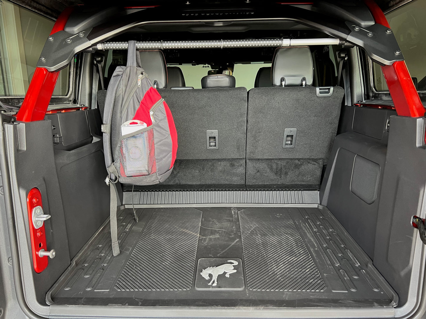 Garment rod setup in Ford Bronco